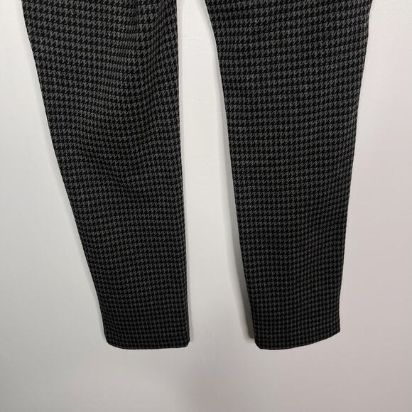J McLaughlin 2 Black Gray Houndstooth Ross Pull On Cropped Ankle Pants Plaid - Picture 8 of 10